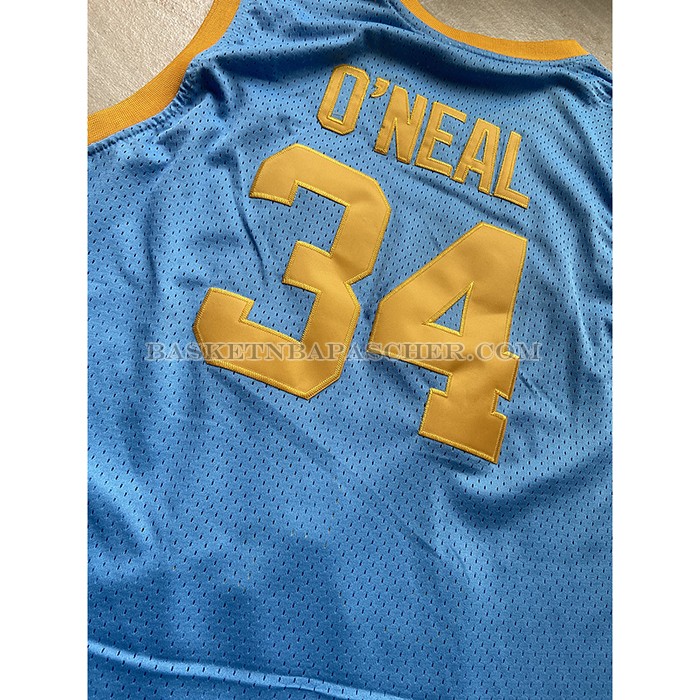 Maillot Los Angeles Lakers Shaquille O'neal NO 34 Mitchell & Ness 2001-02 Bleu